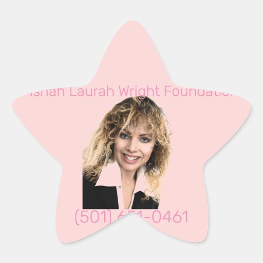 Stichting Ishah Laurah Wright Ster Sticker (Voorkant)
