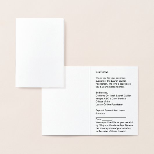 Stichting Laurah Guillen Bedankt Folie Kaarten (Display)