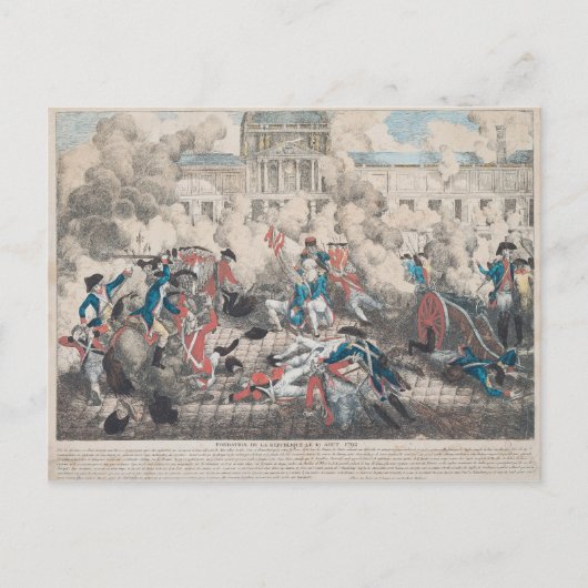 Stichting van de Republiek, 10 augustus 1792 Briefkaart (Voorkant)