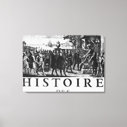Stichting van Louis XIV, koning van Frankrijk Canvas Afdruk (Voorkant)