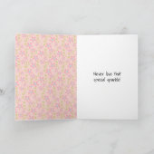 Stick Birthday Girl met ballon Kaart (Binnen)