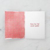 Stick Birthday Girl met Rode ballon Kaart (Binnen)