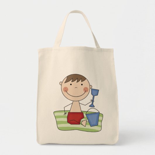 Stick Boy bij Beach Tshirts en giften Tote Bag (Voorkant)