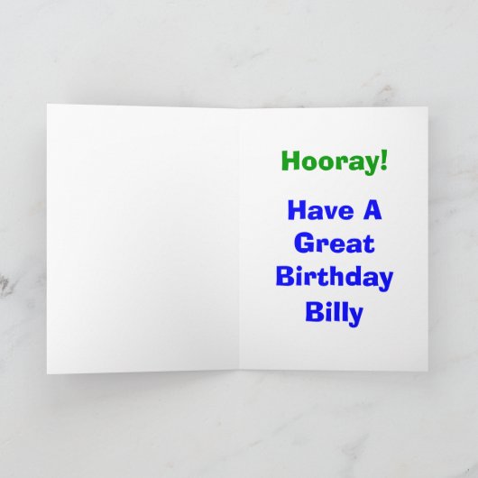 Stick Boy Birthday Kaart (Binnen)