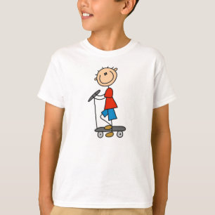 Stick Boy op scooter T-shirt