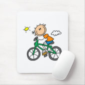 Stick Boy Riding Bicycle Muismat (Met muis)