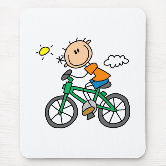 Stick Boy Riding Bicycle Muismat (Voorkant)