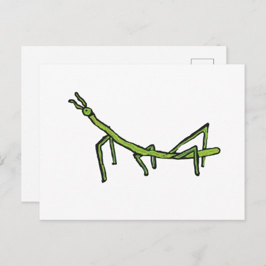 Stick Bug Insect Briefkaart (Voorkant / Achterkant)