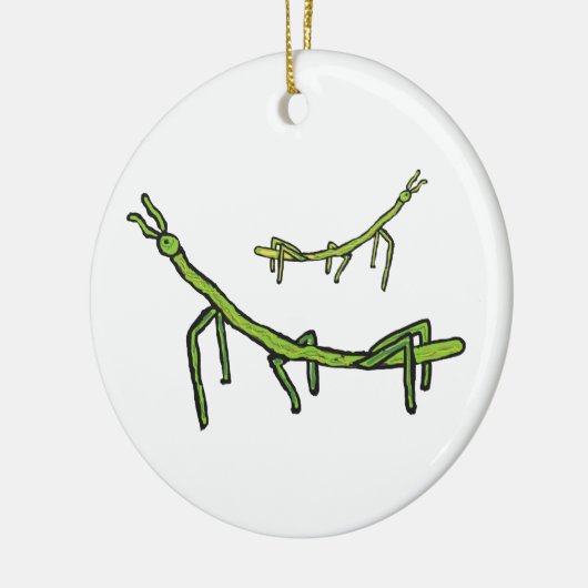 Stick Bug Insect Keramisch Ornament (Links)