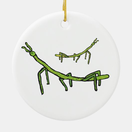 Stick Bug Insect Keramisch Ornament (Achterkant)