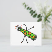 Stick Cartoon Germ Briefkaart (Staand voorkant)