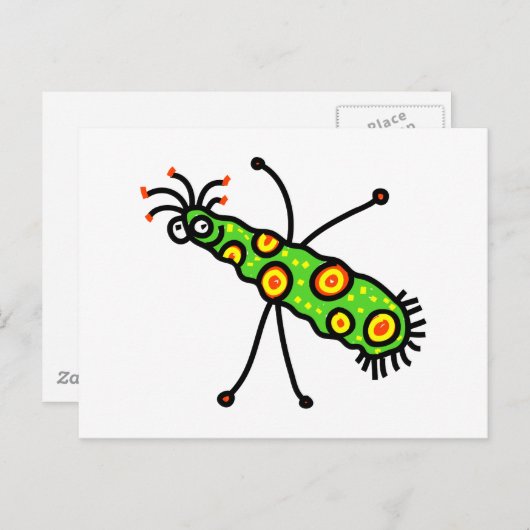 Stick Cartoon Germ Briefkaart (Voorkant / Achterkant)