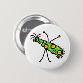 Stick Cartoon Germ Ronde Button 5,7 Cm (Voorkant /achterkant)