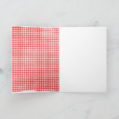 Stick Cijfer Girl met Daisies Kaart (Binnen)