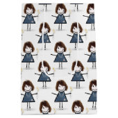 Stick Cijfer Girl met Daisies Medium Cadeauzakje (Achterkant)