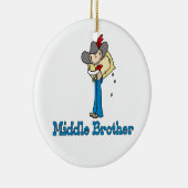 Stick Cowboy Middle Brother Keramisch Ornament (Rechts)