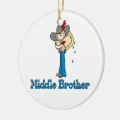 Stick Cowboy Middle Brother Keramisch Ornament (Links)