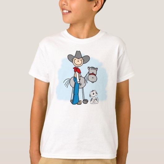 Stick Cowboy N Horse T-shirt (Voorkant)