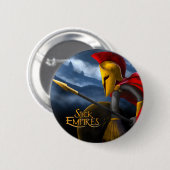 Stick Empires - Speartan Ronde Button 5,7 Cm (Voorkant /achterkant)