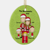 Stick Family van 5 kerstsnowflake Ornament (Rechts)