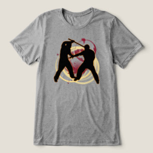 stick fighting Tri-Blend shirt