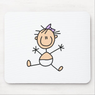 Stick Figure Baby Muismat
