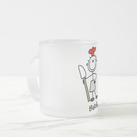 Stick Figure Baker Matglas Koffiemok (Voorkant links)
