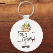 Stick Figure BBQ Koningin Sleutelhanger (Voorkant)