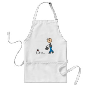 Stick Figure Bowling T-shirts en cadeaus Standaard Schort