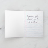 Stick Figure Boy to Girl Valentijn Feestdagen Kaart (Binnen)