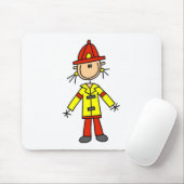 Stick Figure Brandweerman Muismat (Met muis)
