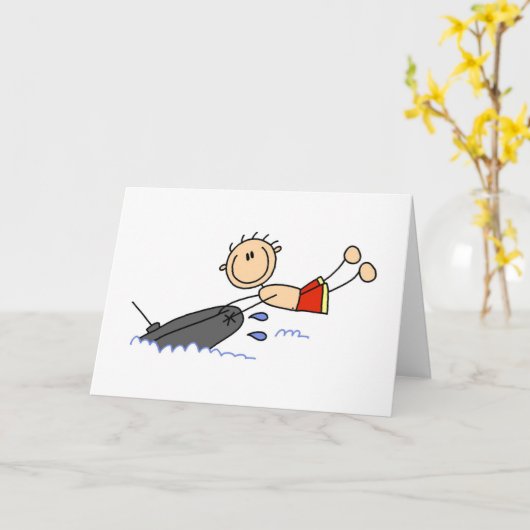 Stick Figure Buizen Kaarten (Gele Bloem)