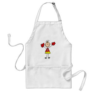 Stick Figure Cheerleader T-shirts en cadeaus Standaard Schort