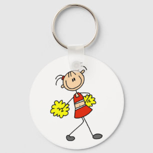 Stick Figure Cheerleading T-shirts en cadeaus Sleutelhanger