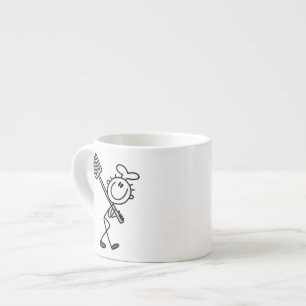 Stick Figure Chef Met Vork Espresso Kop