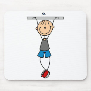 Stick Figure Chin Up Muismat