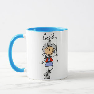 Stick Figure Cowgirl met Lasso Mok