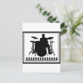 STICK FIGURE DRUMMER BRIEFKAART (Staand voorkant)