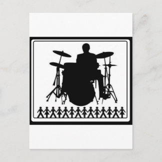 STICK FIGURE DRUMMER BRIEFKAART