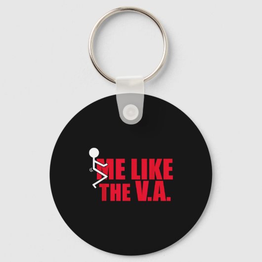 Stick Figure Fck Me Like The Va Funny Veteran Dark Sleutelhanger (Voorkant)