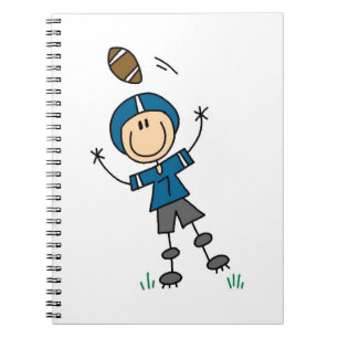 Stick Figure Football Blauw Notitieboek