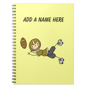 Stick Figure Football Goud Notitieboek