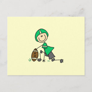 Stick Figure Football Groen Briefkaart