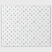 Stick Figure Girls Everyday Life – Black on White  Cadeaupapier (Vlak)