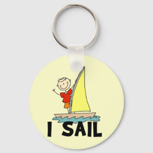 Stick Figure I Sail T-shirts en cadeaus Sleutelhanger