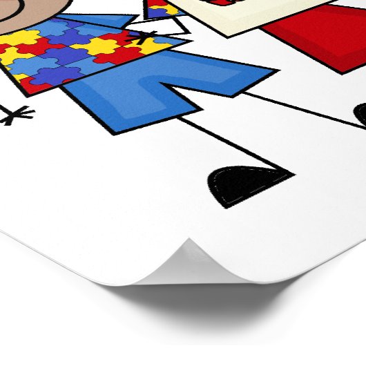 Stick Figure Kids Awareness Poster (Hoek)