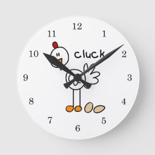 Stick Figure Kip T-shirts en Cadeaus Ronde Klok