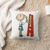 Stick Figure Kunstenaar Kussen (Deken)