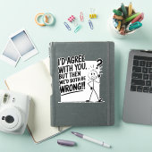 Stick Figure Logic: Akkoord om fout te zijn? Sticker (iPad Cover)