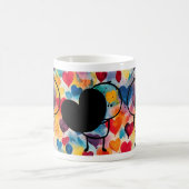 Stick Figure Love: Groot hart en kleurrijke achter Koffiemok (Center)